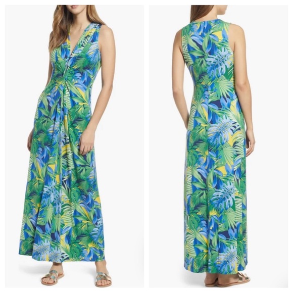 NWT Tommy Bahama Hot Tropic Maxi Dress in Island Navy - Size XS - Picture 1 of 7